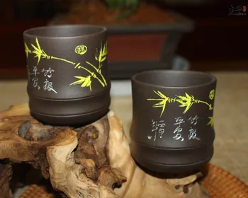 1pcs Yixing pristne surovine, rude vijolično pesek čajne skodelice posamezne skodelice master cup Kung Fu skodelico čaja določa