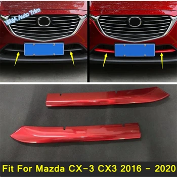 Lapetus Auto Styling Spredaj Glavo Spodaj Pod Rešetko Žara Trak Okraski za Pokrov Trim Za Mazda CX-3 CX3 2016 - 2020 ABS