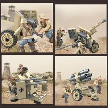 1:35 obsega Bojišču v Severni Afriki kleščast gibanje Tuniziji Akcijo vojska figuric mega blok ww2, rezanje opeke igrača
