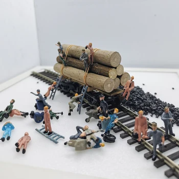 1:87 HO Merilu Model železniških Delavcev Krajine Model Vlak Železniška Postavitev Pokrajino DIY Miniaturni Dioramas Prikaz igre na Srečo