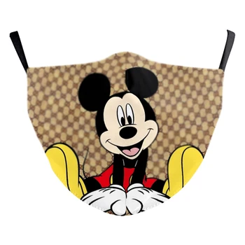 1 KOS Disney Mickey Masko Logotip blagovne Znamke Tiskanje Ponovno Stroj Minnie Modi Nove Vroče Slog Masko Proti prahu z 2 Filtri
