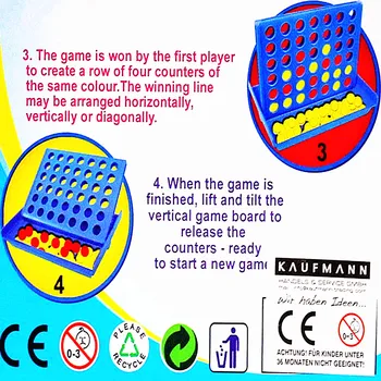 1 nastavite Prenosni Plastičnih 3D Štiri Šah Otroci igrače-Bingo Igre, Namizne Igre Antistress Otroci Izobraževalne Igrače