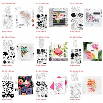 #1 Nove Modele Cvet Besede Balon Rezanje Kovin Matrice&Pregledno Jasno Znamk Za DIY Scrapbooking Album papir, Kartice, nove do leta 2020