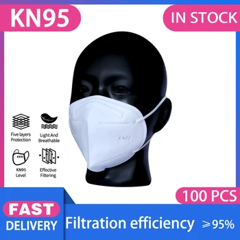100 Kos Kn95 Mascarillas Varnost Prah Respirator Masko Obraza, Ust, Zaščitne Maske 95% Filtracijo Mascarilla Fpp2 Homologada