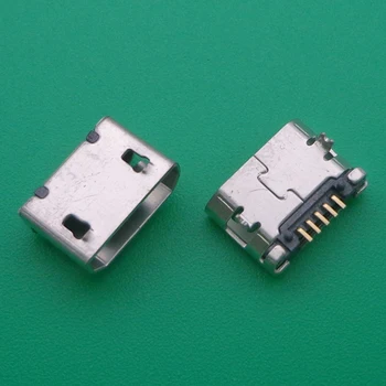 100 kozarcev Mini Micro USB Vtičnica 5P 5pin USB priključek za polnilnik Priključek V8 Port Polnjenje Podatkov Vtič 6.4