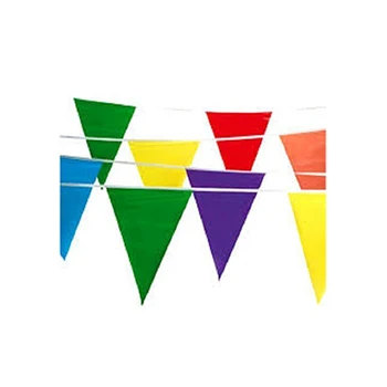100 kozarcev Trikotnik Zastav Stranka Bunting Napise za Dekoracijo (Večbarvne)