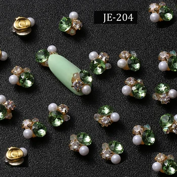100 kozarcev/veliko Japonska Luksuzne nohtov biseri nakit dekoracijo 3d zlitine kopice okrasnih diy nohti zlitine čare dobave JE206~221