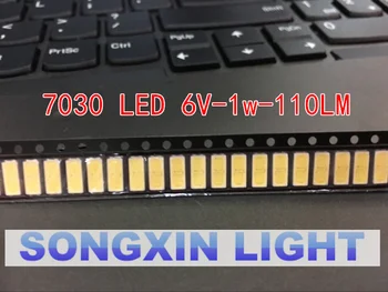 100 kozarcev ZA LG Innotek LED LED Osvetlitvijo 1W 7030 6V Cool white TV Aplikacijo smd 7030 led hladno bel 100-110lm 7.0*3.0*0.8 mm