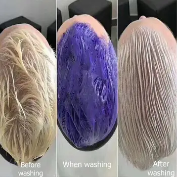 100 ml Rumene Lase Odstranjevalec Šampon Za Srebro Beljena Blond Siva Barvanje Las, Odstranite Anti Brassy Zaščito Las Styling Izdelki