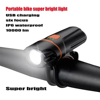 10000LM IP6 Nepremočljiva Kolesa Spredaj USB Polnjenje Lučka Super Svetla Kolo Svetilka Žarometi Luči