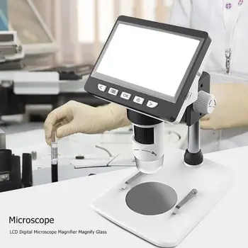 1000X4.3 Palčni Digitalni Mikroskop HD 1080P Elektronski Namizje Spajkanje LCD Lupo Povečanje Stekla Set za Podporo 10 Jezikih