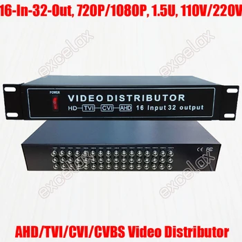 1080P 960P 720P 16CH V 32CH Iz AHD CVI TVI CVBS Video Razdelilnik Razdelilnik 1.5 U Rack Mount za Analogni HD CCTV Sistema za zaščito,