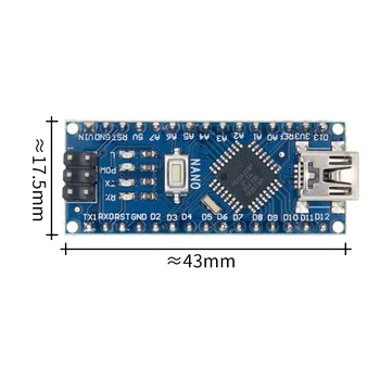 10set = 10pcs Nano 3.0+10pcs Kabel USB ATmega328 Mini-USB Odbor CH340G za Arduino