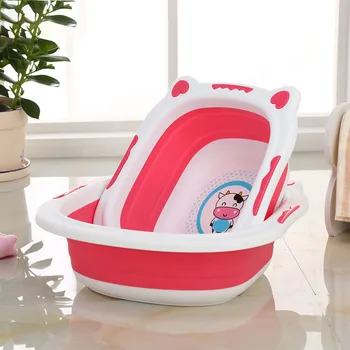 12 Barvo Zložljiv otroški Umivalnik Risanka Pes Prenosni Umivalnik Plastični Dojenček umivalnik Kopalnica Potovanja Pranje Dodatki