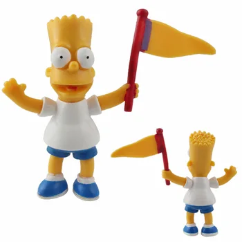 14pcs/Set Anime Igrača Simpsons Slika Igrače Sprejemniki Domačo Torto Urad za Okras, Darilo za otroke PVC 6-12 CM