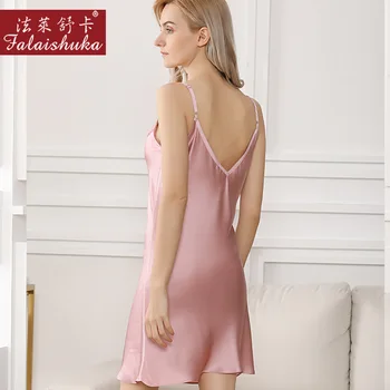 16 momme mulberry svile ženske obleko noč sleepwear seksi špageti trak svile elegantno svilnato ženske nightgowns D2132