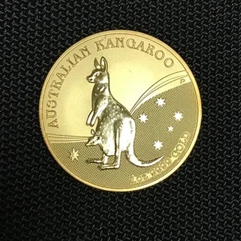 2 Kos nemagnetni Avstralski Kangroo 2009 značko 24K pravi pozlačeni 1 OZ 32.6 mm Elizabeth zbirateljske sourvenir umetnosti Kovanec
