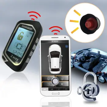 2 Način Avto Alarmni Sistemi Varnosti PKE vstop brez ključa Remote start stop LCD Krmilnik Avto, Motor, Avto Alarm Pritisni in 2020