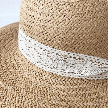2019 Poletje žensk nedelja klobuk Čipke Traku Dihanje skp Vedro skp Vizir za zaščito pred soncem Zložljive turizem Plaži klobuk Počitnice Gorra Mujer