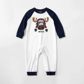 2020 Nove Božič Družinski Ujemanje Pižamo Nastavite Oče, Mati, Otroci Baby Romper Oblačila Elk Tiskanja Nastavite Pižami