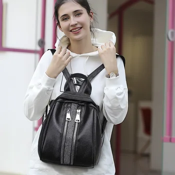 2020 nove šolske torbe študent pu nahrbtnik ženski Srebro vrečko velikosti nahrbtnik za dekleta potovalne torbe padec ladijskega prometa M138
