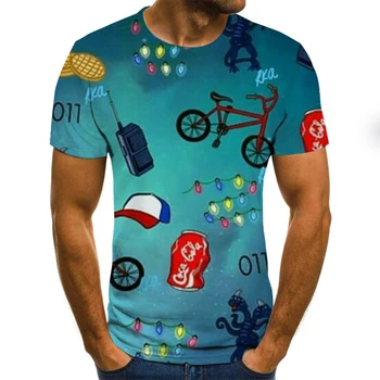 2020 novo prikrivanje moška T-shirt poletje priložnostne vrhovi 3D tiskanih O-neck majica fashion graphic T-shirt za moške plus velikost ulične