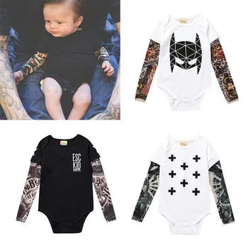 2020 Poletje Newborn Baby Boy Oblačila, otroška Oblačila O-vratu Dolg Rokav Obleka, Otroška Očesa Rokavi za Malčke Bodysuit