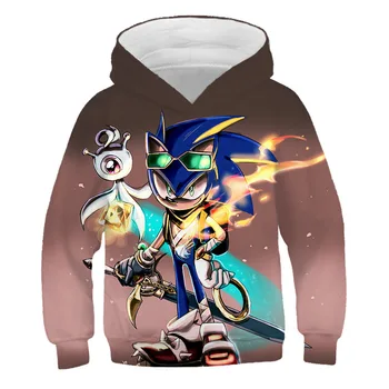 2020 Sonic Hedgehog Puloverju Jeseni, Pozimi vroče prodaje Otroci Majica Dolg Rokav Vrhovi Fantje Dekleta Otrok poliester Oblačila