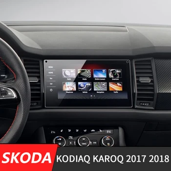 254x134mm Avto sredinski Konzoli, GPS Navigacijski Zaslon Zaščitna Kaljenega Stekla Film Za Skoda Kodiaq Karoq 2017 2018