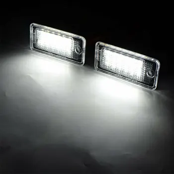 2PC 18 LED Številka Licence Ploščo Luči luči Za Audi A3 S3 A4 S4 B6 A4 S4 B7 A6 C6 S6 V7 A8 S8 D3 RS4 RS6