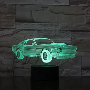 3D Noč Svetlobe Led Sijalka RGB Razsvetljava Multi-barvni Postelji Dekor Darila za Otroke Prijatelji Novost Predstavi LED Dekoracijo Božič Drevo