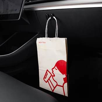 3PCS ABS Plašč Kavljem Izdelati Proizvodnji Daljši Trajne Nazaj SeatClothes Obešalnik Backseat Držalo za Tesla Model S X
