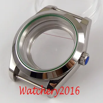 40 MM Watch Deli Safirno Steklo, prozorno Watch Primeru, Fit NH35 NH36 Gibanja