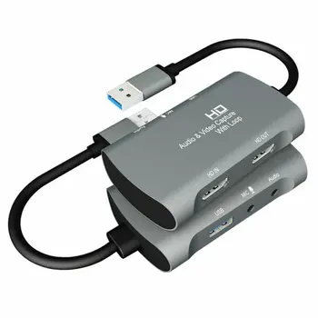 4K HD 1080P 60fps HDMI Video Capture Card USB 3.0 Mic Igra Snemanje Live Streaming Audio Štiri V Enem Sistema Združljiva