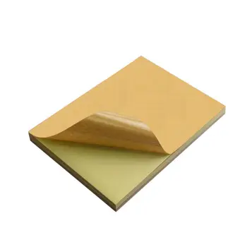 50pcs A4 Rjava Kraft Papir za Nalepke Samolepilni Inkjet Lasersko Tiskanje Nalepk Dropshipping