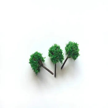 50pcs/veliko Arhitekturo N Z 1:1000 Obseg Model Miniature Zelena Drevesa V 3cm Za Ho Vlak Postavitev