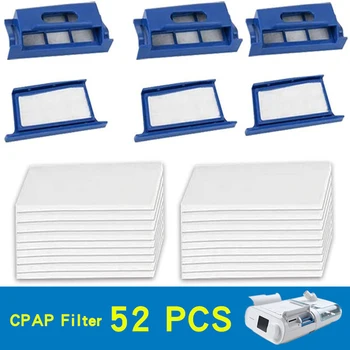 52Pcs/set Filter za cvetni prah Pena za enkratno uporabo Za družbo Respironics-Dreamstation CPAP/BiPAP Stroj