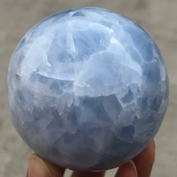 60-68mm na Naravno Modrem Celestite Področju Quartz Crystal Ball Zdravljenje
