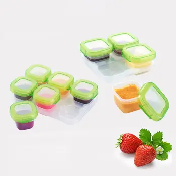 6Pcs Otroška Plastične Hrane, Posode Zamrzovalnik Škatla za Shranjevanje Mini Odvajanja Zamrznitev Primeru 23GD
