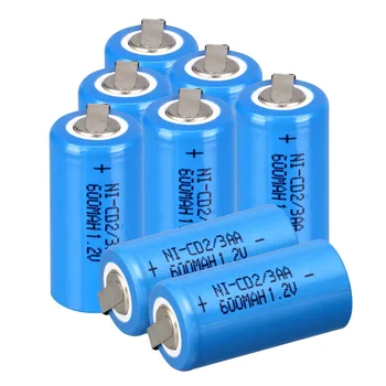 8 kosov Ni-Cd 1,2 V 2/3AA akumulatorska baterija NiCd - modra 600 mah