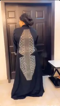 Afriške Obleke za Ženske Plus Velikost Afriške Hidžab Maxi Obleko Dashiki Diamond Afriška Oblačila Afriki Obleko Plus Velikost Ženske obleke
