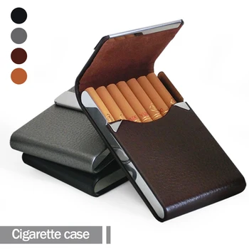 Aluminij Cigar, Cigaret Primeru Tobak Nosilec za Žep Polje za Shranjevanje Posode iz Nerjavečega Jekla PU Kartico Kajenje Primeru Dodatki