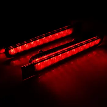 ANGRONG Vrata Rdeča LED Visoko Raven Zavorne Stop Luči Black Objektiv L+R Za VW T5 Transporter Skedenj