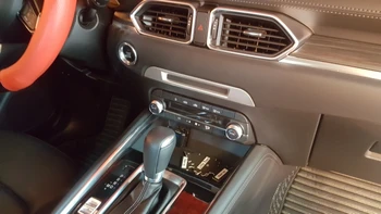 Avto Seat Ogrevanje Preklapljanje Gumbi Pokrov, Okvir Panela Trim Za Mazda CX-5 CX5 2017 2018 ABS Ogljikovih Vlaken Avto Styling Dodatki