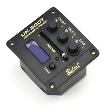 Belcat UK-500T 3 Band EQ Ukulele Pickup & Sprejemnik 3band Izenačevalnik Visoki Srednji Nizki Glasnosti Sprejemnik z LED Zaslon