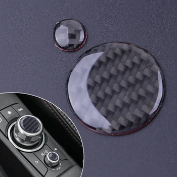 Beler Ogljikovih Vlaken Teksturo Glasnost, Gumb Gumb Kritje Trim ABS, Primerni za Mazda3 CX-3 MX-5 MX5 M3