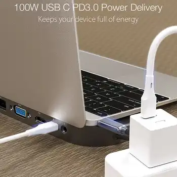 BlitzWolf USB C HUB, da PD USB 3.0 TF SD Bralnik 4K HDMI je združljiv VGA 1000Mpbs RJ45A Tip C Docking Postaja Središče Za MacBook Pro