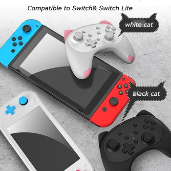 Bluetooth Pro Gamepad Za Nintendo Switch / Stikalo Lite Konzole Risanke Mačka Brezžični Gamepad Video Igre USB Palčko Krmilnik