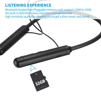 Bluetooth Slušalke, Brezžične Slušalke Športne Magnetni Teče 72 Ur Dolgo Življenjsko Dobo Baterije Stereo Zmanjšanje Hrupa Slušalke