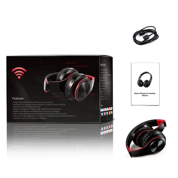 Brezplačna dostava Brezžične Bluetooth slušalke stereo slušalke glasbo, slušalke podpirajo SD kartice z mic za mobilne naprave ipad iphone sumsamg